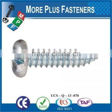 Made In Taiwan DIN 7971 C ISO 1481 450 HV Standard Slotted Pan Head Tapping Screw With Cone End Type C