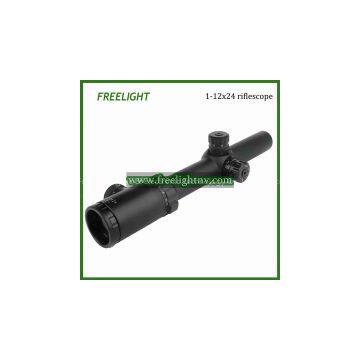 1-12x24mm Long Range Tactical Riflescope - Waterproof Hunting Scope