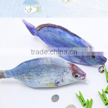 Creative Novel Zipper Simulated Fish Shaped Pencil Bag Case photo-5