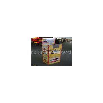 Offset Printing 3 POP Floor Cardboard Display Stands / Cosmetic Displays