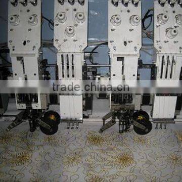 10heads cording coiling beads flat computerized embroidery machine for sale