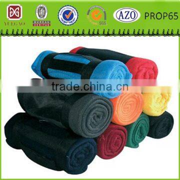 poalr fleece travel blanket with handle strap