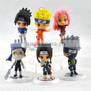 (Hot) Naruto action figure 7cm PVC figure Naruto PVC dolls Naruto action figure set of 6pcs