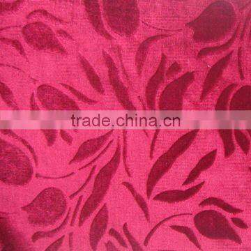 100% polyester embossed velvet fabric