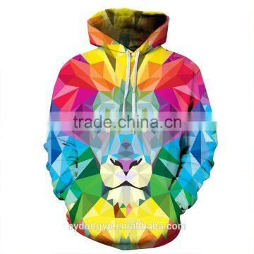 color block lion creative 3D pinted hoodies/ask sky unisex 3D printed sweatshirt hoodies/hot sell 3D baseball jacket