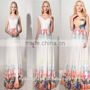 v neck gradient evening dress bridal dress/ yg flower xx gradient maxi bridal dress/evening wedding dress