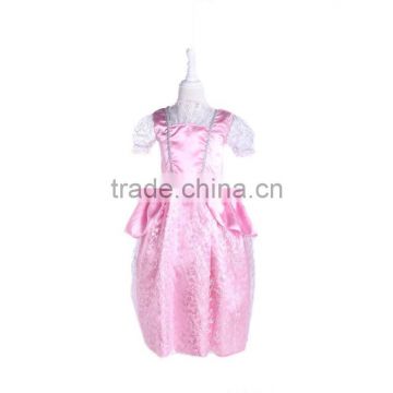 LG1026 pink satin costumes party cinderella dress frock