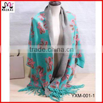 Latest design women's luxury velvet mink pashmina shawl