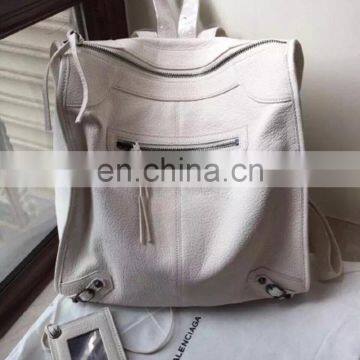 2015 High quality woman fashion white casual backpack