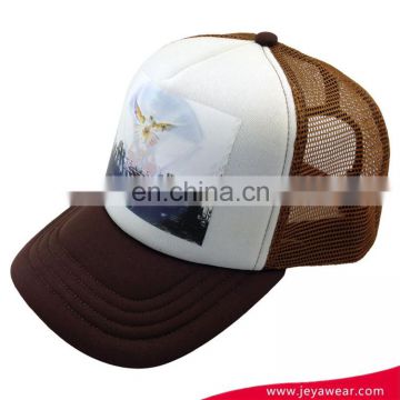 design your own 5 panel mesh hat cap cartoon digital printing wholesale trucker hats cap