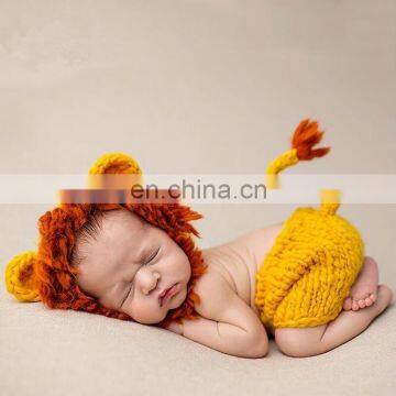 Little Cute Lion Photo Props Crochet Knit Costume Wholesale