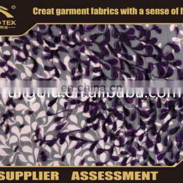 2016 New Fashion Embroidered Velvet Fabric Popular Printed For Upholstery For Curtain