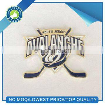 cheap metal custom hockey sports lapel pin