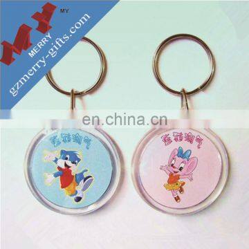 Promotional gifts clear printed acrylic key chain wholesale