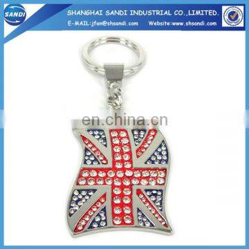 custom metal keyring with country logo