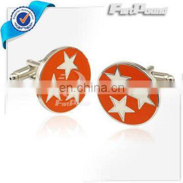 Cloisonne Stars Silver Cufflinks