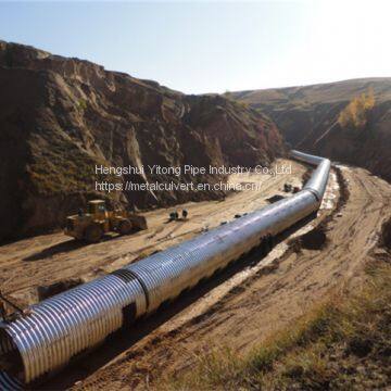 Hot dipped plastic coating steel corrugated pipe