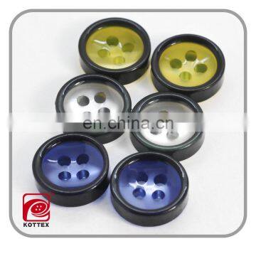 18L 20L Classic Pearl Resin/Ployester Shirt Button Has White, Yellow And Blue Color photo-2