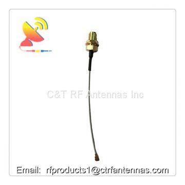 Antenna extender RF coaxial cable assembly with RG 1.13 cable 100mm RP SMA to U.FL antenna adapter