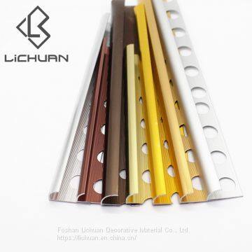 Material Aluminium Metal Bullnose Quadrant Gold Quarter Round Trim photo-3