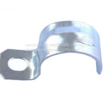 Galvanized steel conduit clamp