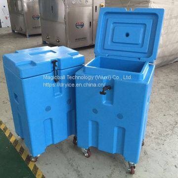 cold dry freezer/container with wheels/dry plastic container large