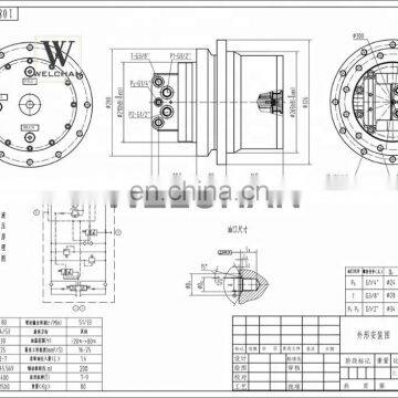Excavator Final Drive Parts Kx41-2 KX80-3 Motor Travel Excavator Final Drive Track Motor photo-6
