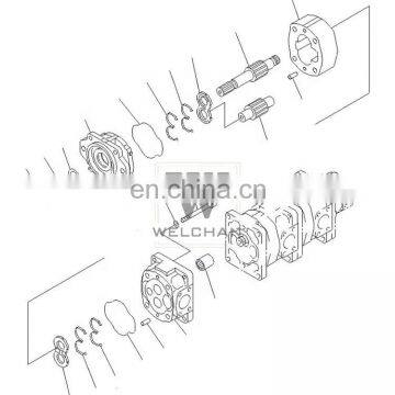 Loader Tandem Quadruple Pump WA320-3C Hydraulic Transmission Pump 705-55-34160 Pilot Gear Pump