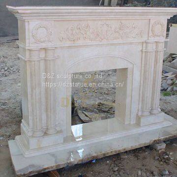 Beautiful Indoor Marble Fireplace Western Styles Marble Stone Fireplace