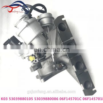 K03 Turbo 53039880086 06F145701B 06F145701C Turbocharger for Audi A3 2.0L TFSI (8P/PA) Engine AXX