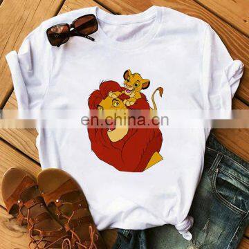 New Cute Lion King Lady T-shirt Cartoon Printing Harajuku Female T-shirt Loose Short Sleeve Top photo-5
