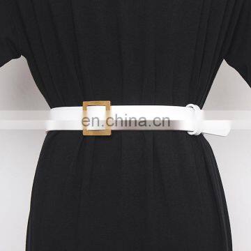 TWOTWINSTYLE Waist Sweat Belt For Women PU Patchwork Metal Chain Hollow Out Adjustable Streetwear photo-7