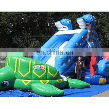 Seashore Turtle Fish Inflatable Water Slide
