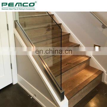 Modern Design Staircase Handrail Aluminum Base Shoe Frameless Glass Railing photo-4
