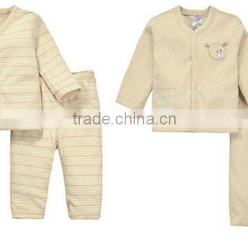 Hot Selling Organic Cotton New Born Baby pajamas set