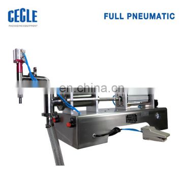 Stainless steel F6-300 syrup filling machine with foot pedal