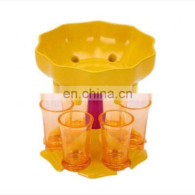 Mintao 3.7L colorful pineapple shape drink glass beverage dispenser with tap