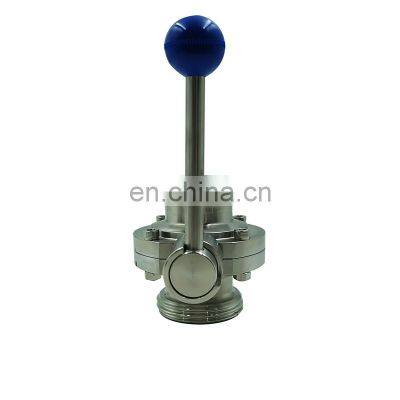 Dn50 Sanitary ss Stainless Steel 304 316 Manual Thread Butterfly Valve With Pull Handle photo-4