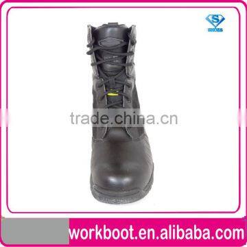 8" High Cut Zip black safety work boots