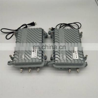 high quality 4 outputs power consumption outdoor line catv signal trunk amplifier