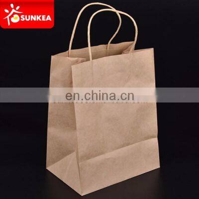 Recyclable Manufacturers Oil Proof Kraft Eco Medium Size Paper Bag Offset Printing Disposable Food & Beverage Packaging Accept