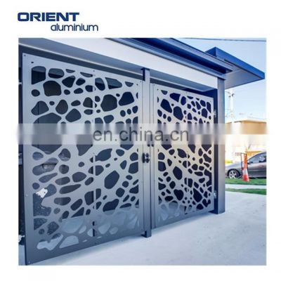 Front Door Gate Designs Back Yard Double Sliding Powder Coated Security Aluminum Gate