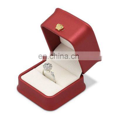 factory wholesale high-end Custom Logo Luxury Pu leather jewelry box ring