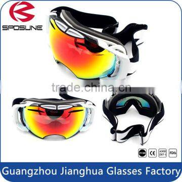 Custom Dual Snowboard Protection Sun Glasses Mirrored Lens Anti Glare Outdoor Sport Ski Goggles photo-3