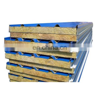 Glass Wool Wall Panel Insulation Fireproof Walls Rock Wool Sandwich Panel