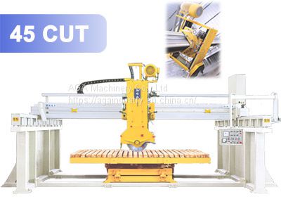 CNC Stone Tile Cutter Bridge Saw Cutting Machine For Granite Marble Blades Titling 45°（HQ700)）