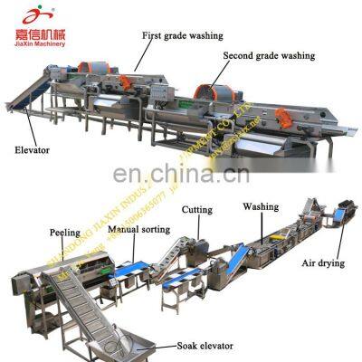 Long using life automatic potato processing line