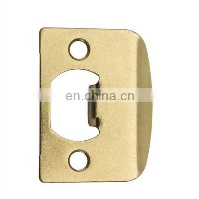 Polished Brass Made in China Steel extended lip strike plate for wooden door