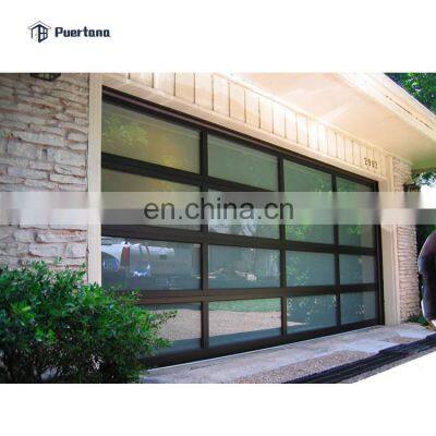 12 X 7 Residential Automatic Aluminum Roll Up Garage Door With Clear Acrylic Glass Plastic Window Inserts