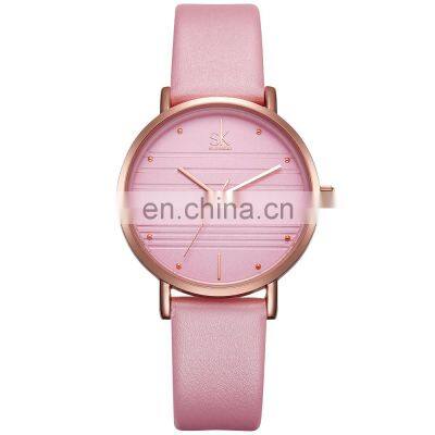 SHENGKE Lovely Ladies Watch Rivet Index Dila Soft Leather Band Japanese Quartz Movement Watches Custom Logo Watches OEM K8007L